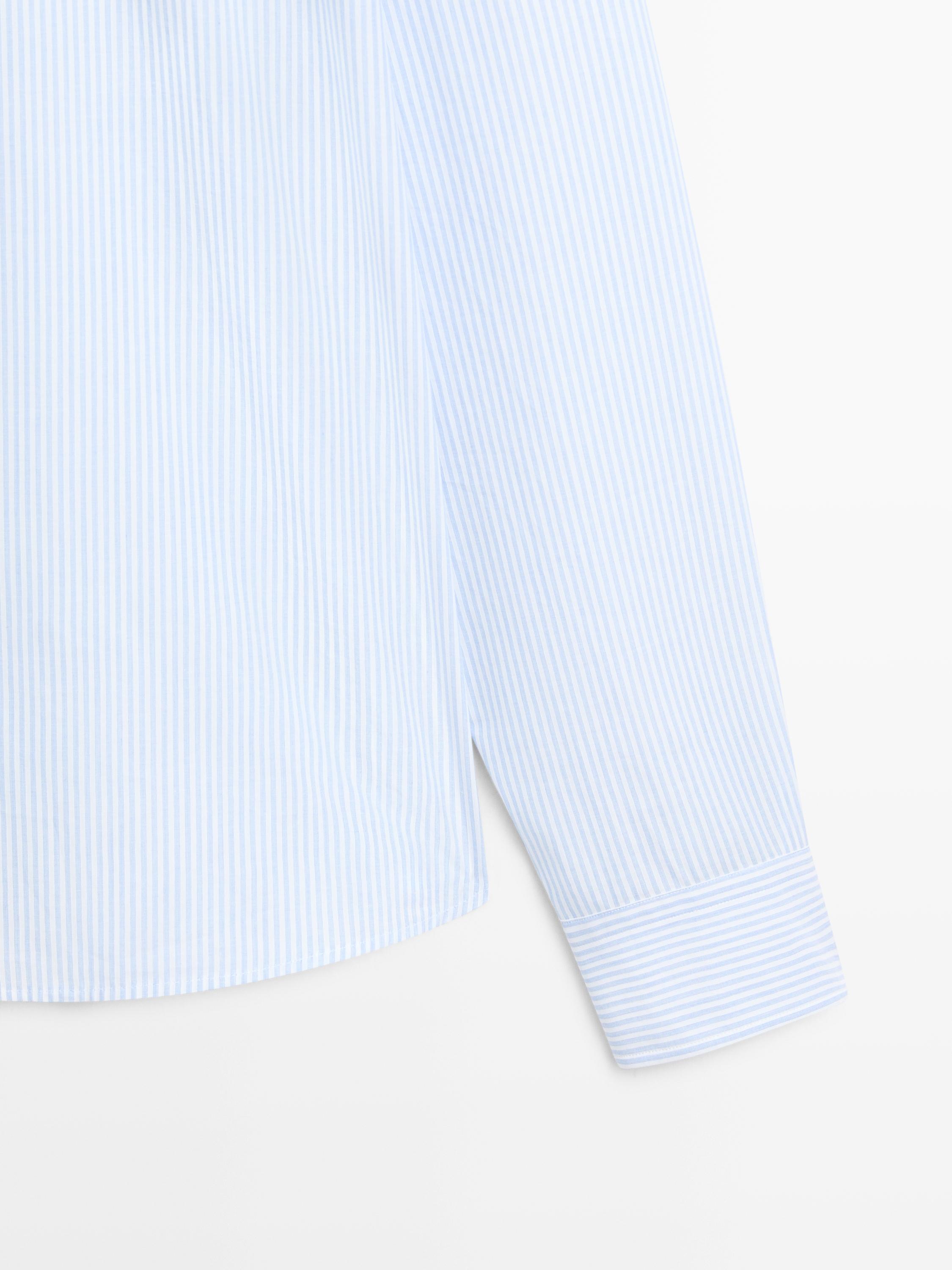Chemise regular fit à rayures 100 % coton